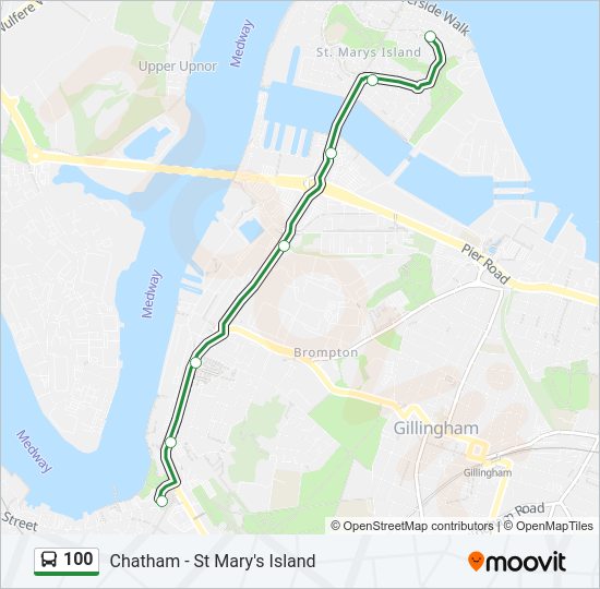 100 Bus Line Map