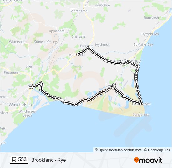 553 Route: Schedules, Stops & Maps - Brookland (Updated)