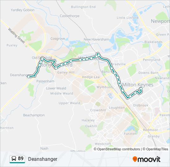 89 Bus Line Map