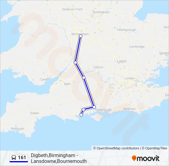 161 Bus Line Map