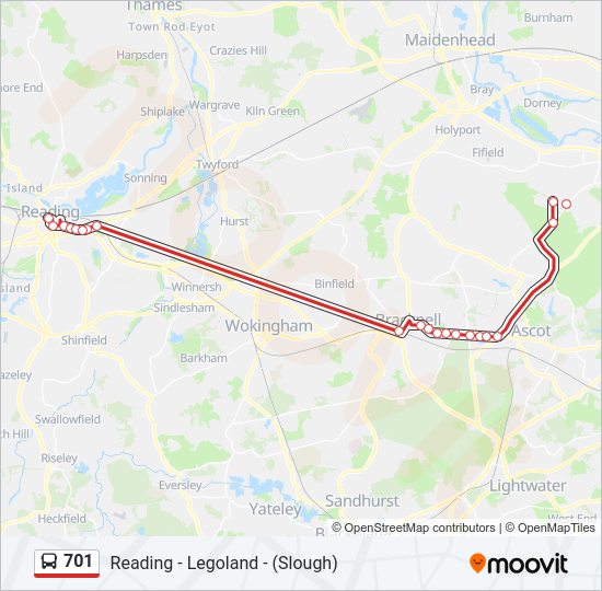 701 Bus Line Map