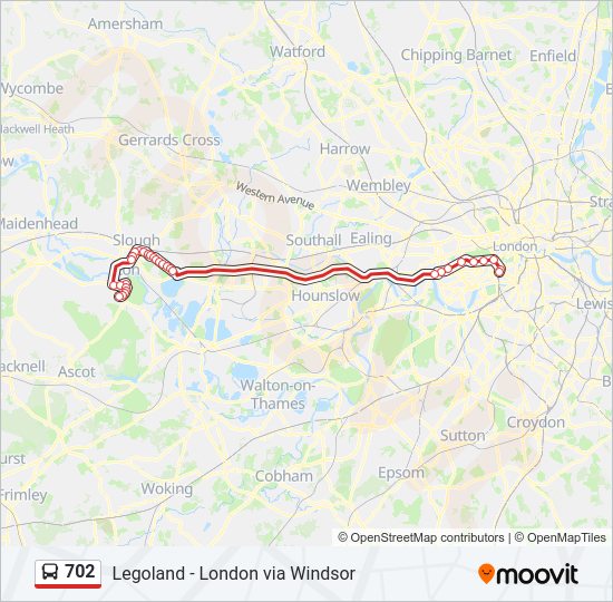 702 Bus Line Map