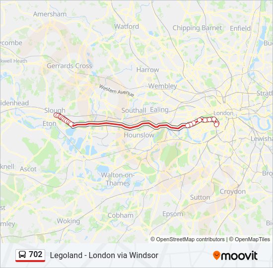 702 Bus Line Map