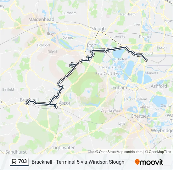 703 Bus Line Map