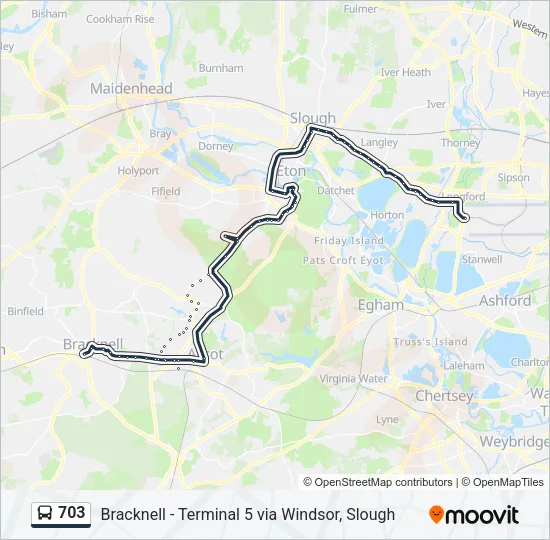 703 Bus Line Map