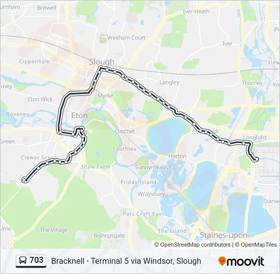 703 Bus Line Map