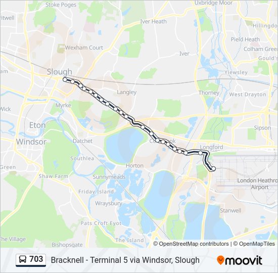 703 Bus Line Map