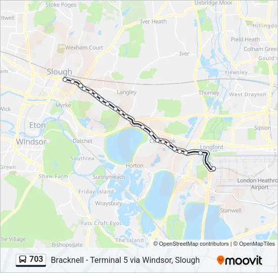 703 Bus Line Map