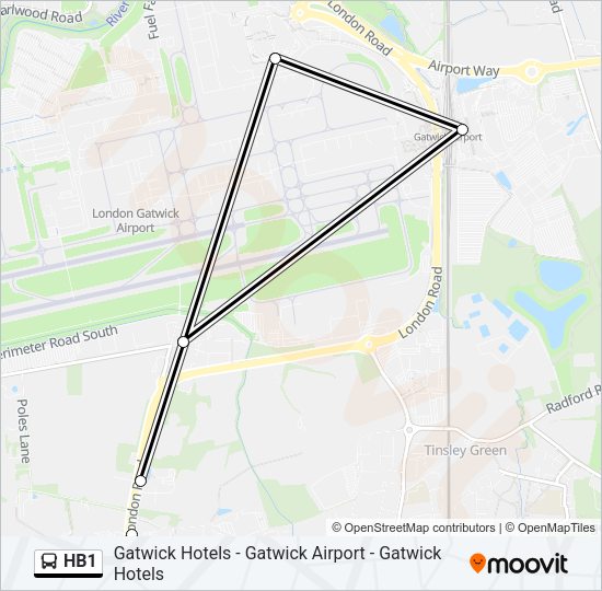 HB1 Bus Line Map