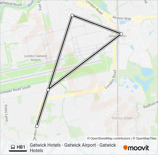 HB1 Bus Line Map