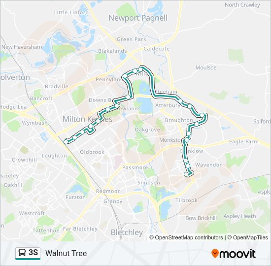 3S Bus Line Map
