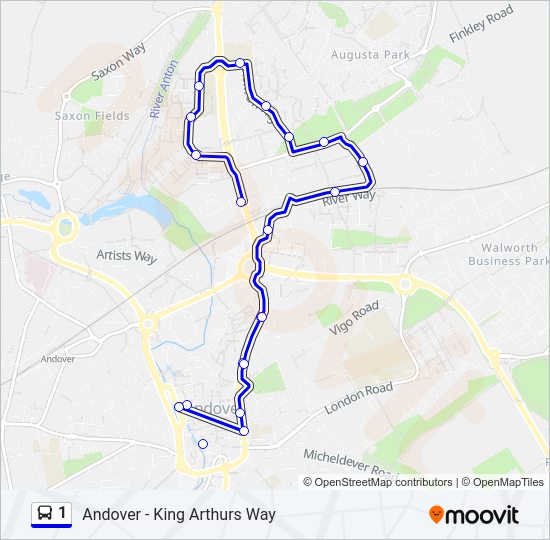 1 Bus Line Map