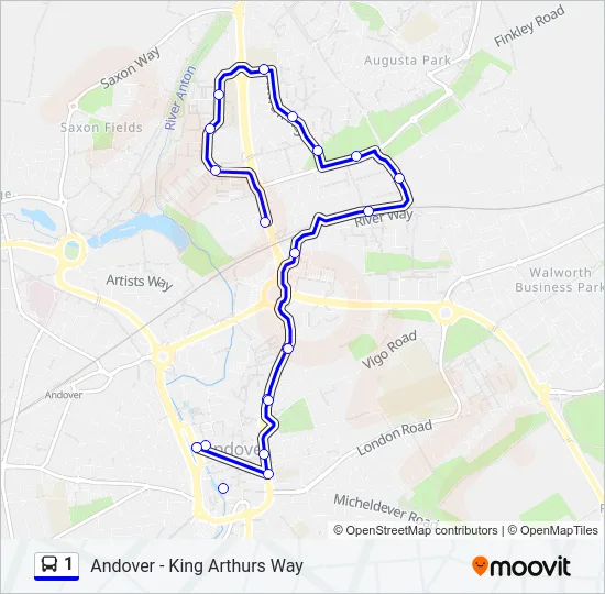 1 Bus Line Map