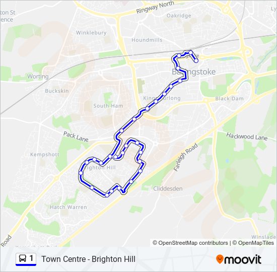 1 Route Schedules, Stops & Maps Basingstoke (Updated)