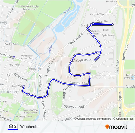 2 Bus Line Map