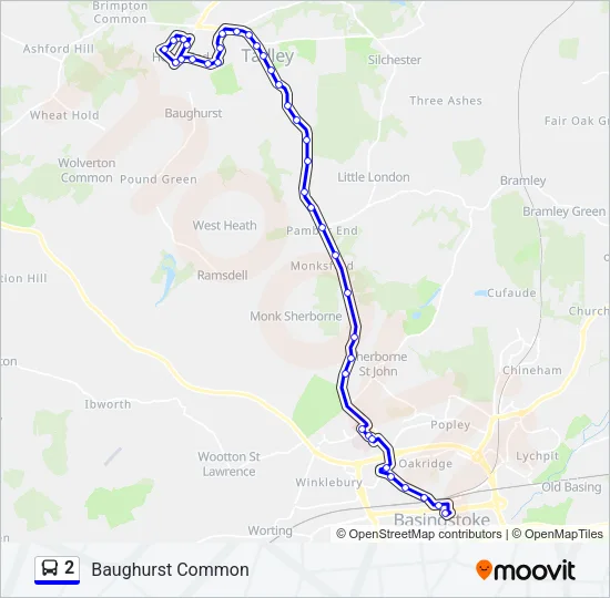 2 Bus Line Map
