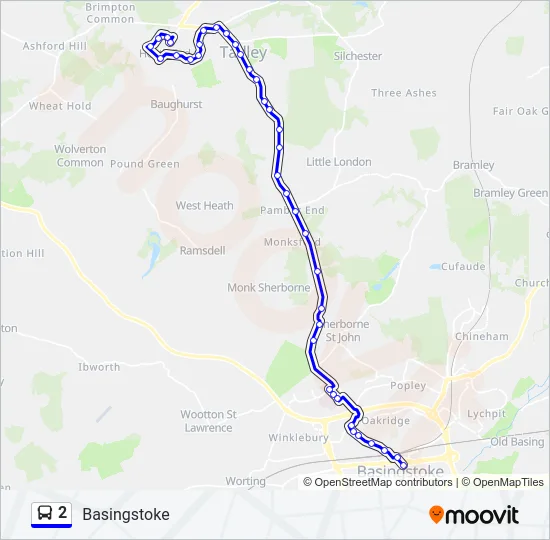 2 Bus Line Map