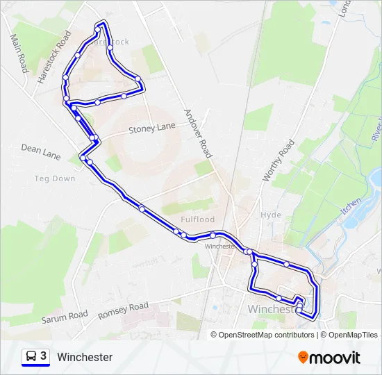 3 Bus Line Map