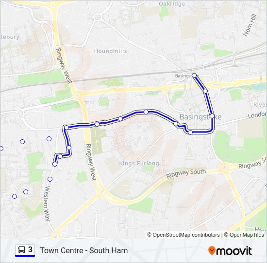 3 Bus Line Map