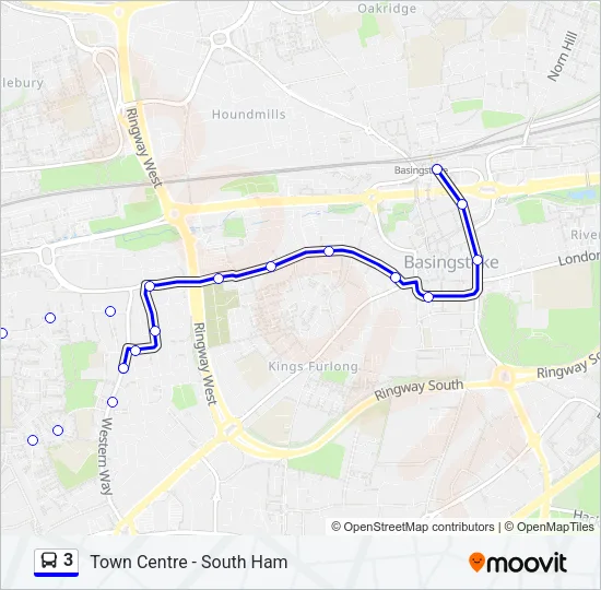 3 Bus Line Map