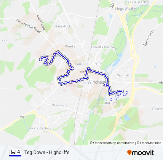 4 Bus Line Map