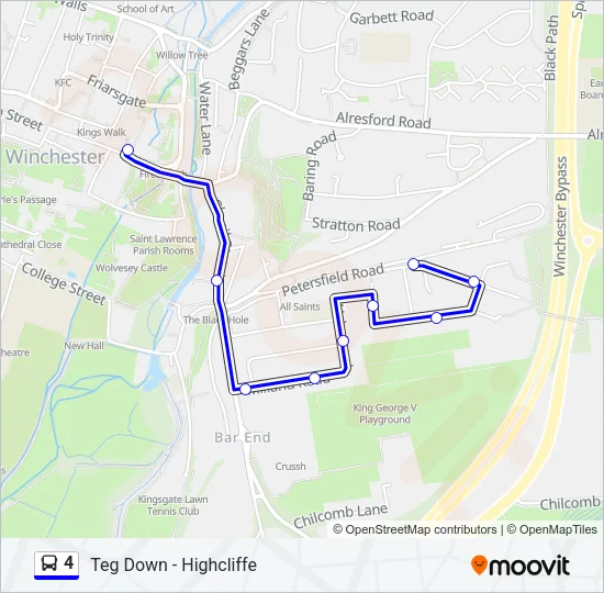 4 Bus Line Map