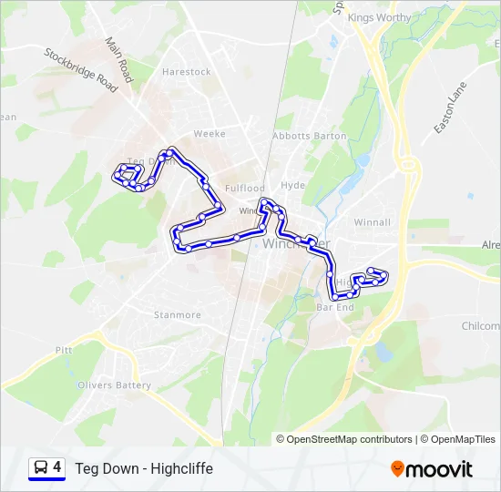4 Bus Line Map