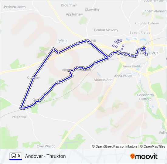 5 Bus Line Map