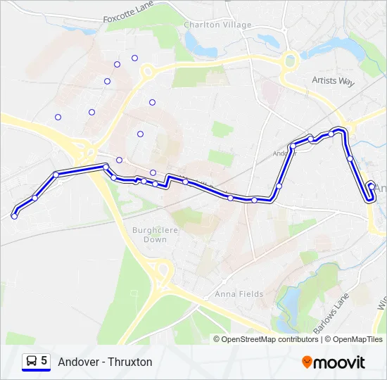 5 Bus Line Map