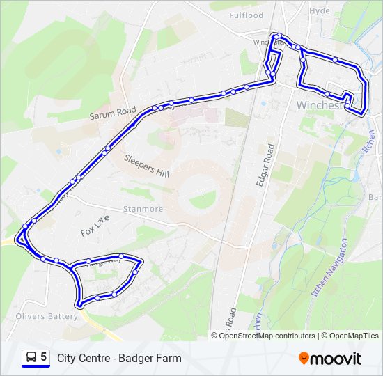 5 bus Line Map