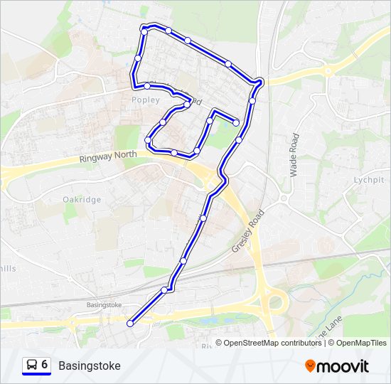 6 Bus Line Map