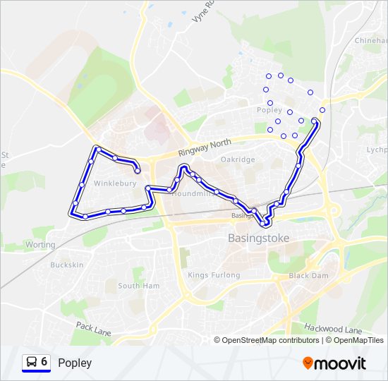 6 Bus Line Map