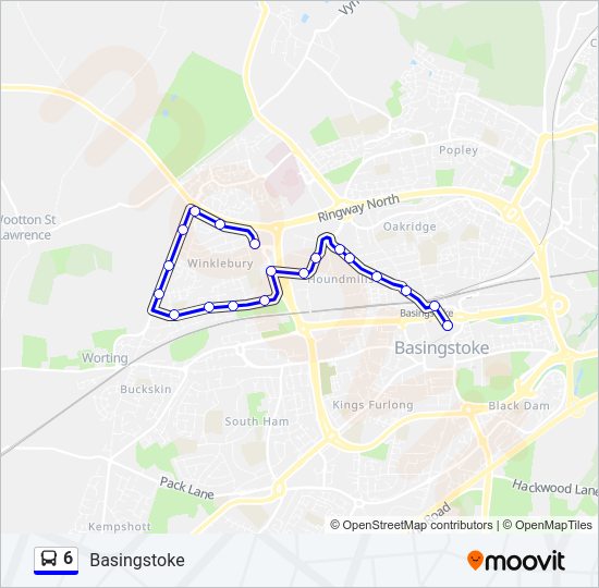 6 Bus Line Map