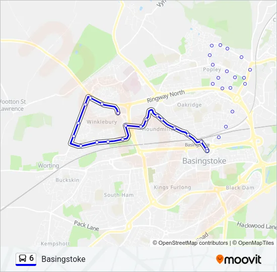6 Bus Line Map