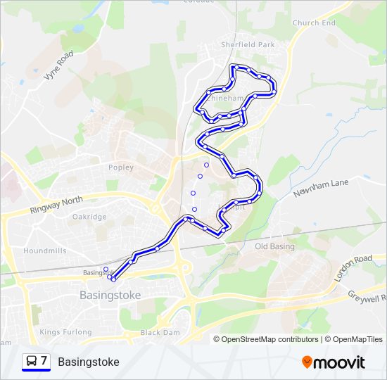 7 Bus Line Map