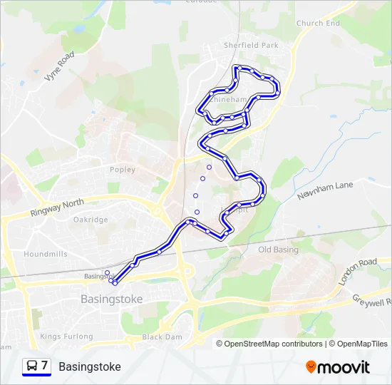 7 Bus Line Map