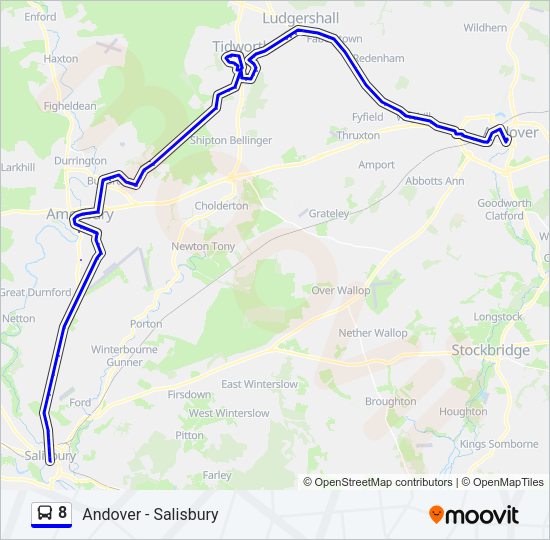 8 Bus Line Map