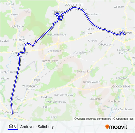 8 Bus Line Map