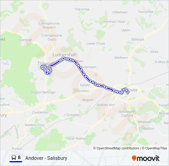 8 Bus Line Map