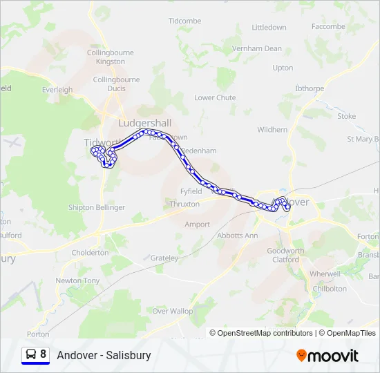 8 Bus Line Map