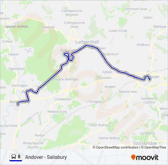 8 Bus Line Map