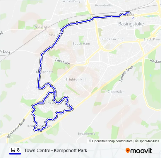 8 Bus Line Map