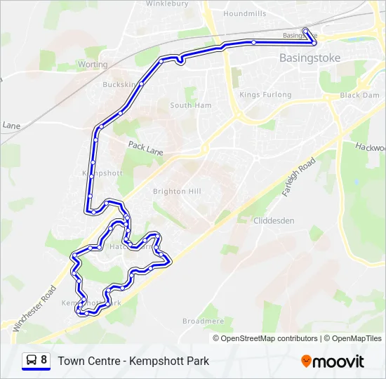8 Bus Line Map