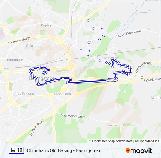 10 Bus Line Map