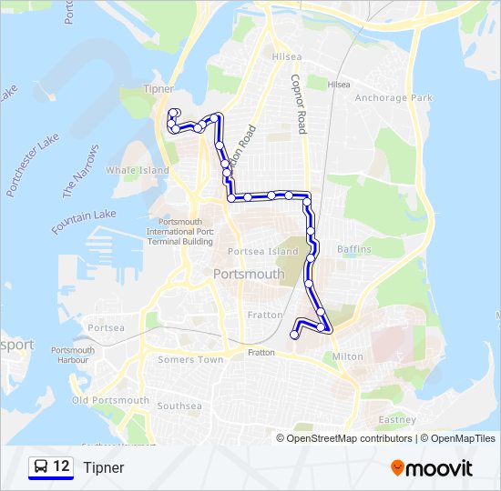 12 Bus Line Map