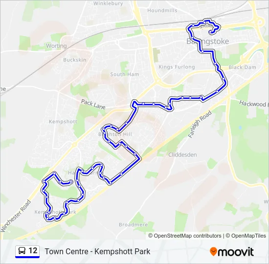 12 Bus Line Map