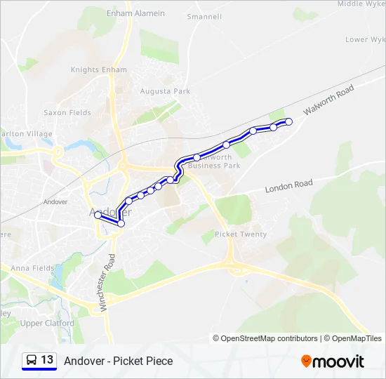 13 Bus Line Map