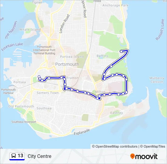 13 Bus Line Map