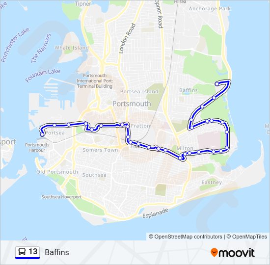 13 Bus Line Map