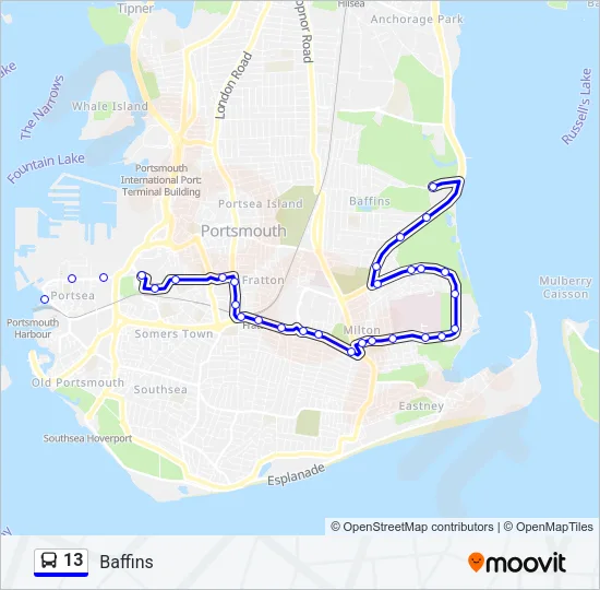 13 Bus Line Map